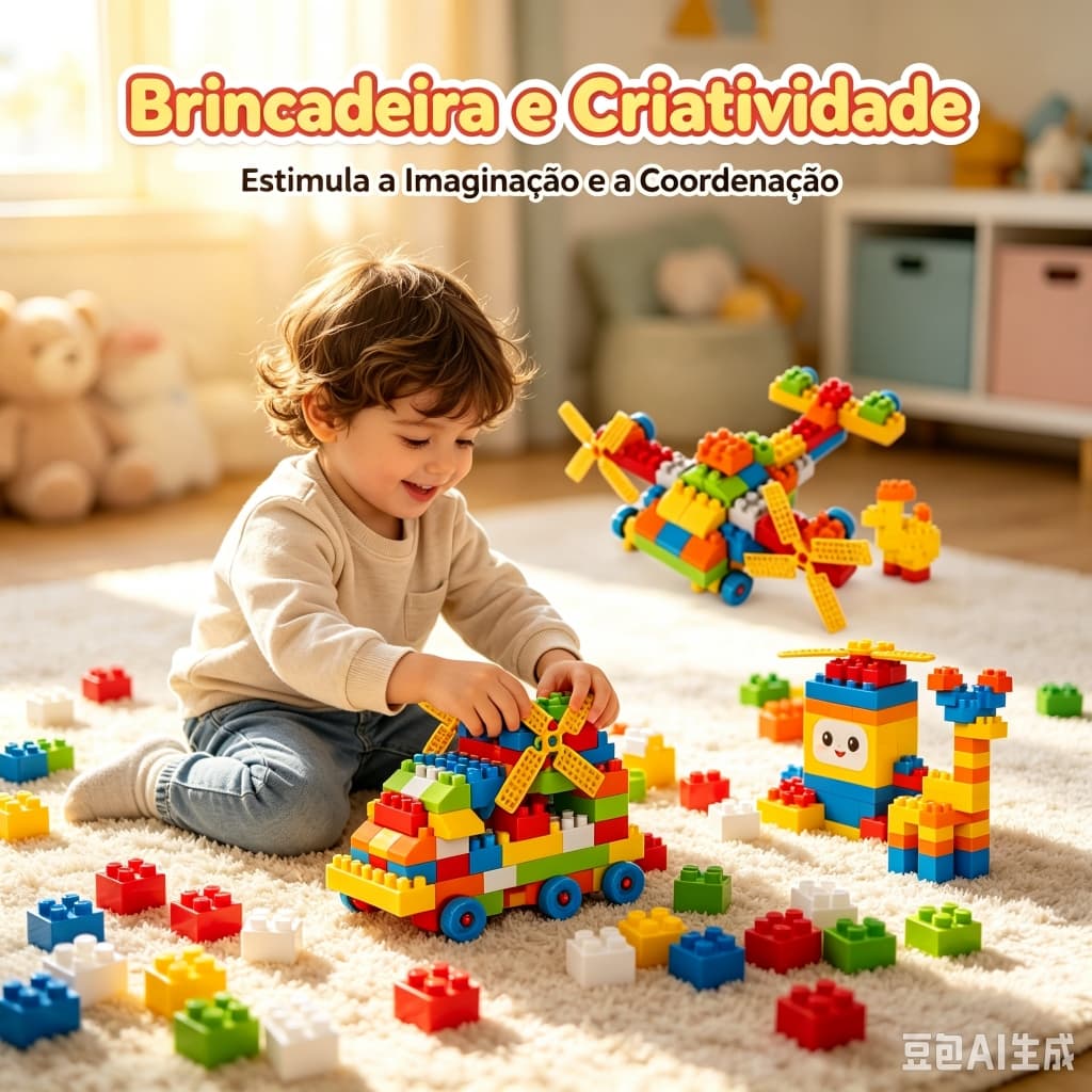 Kit 260 Peças Blocos de Montar EducatKit 260 Peças Blocos de Montar Educativo Infantil Construção Criativa Presente