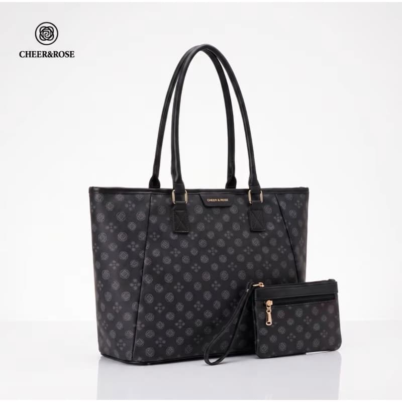 Bolsa Tote Feminina Grande Monograma/ Com carteira de mão