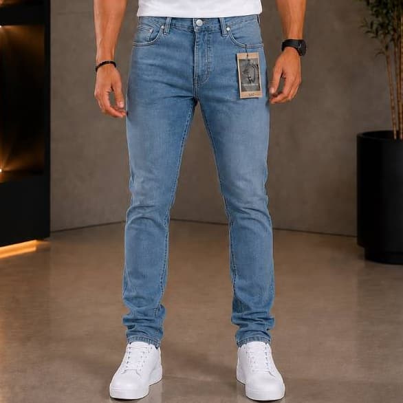 calça jeans masculina larga