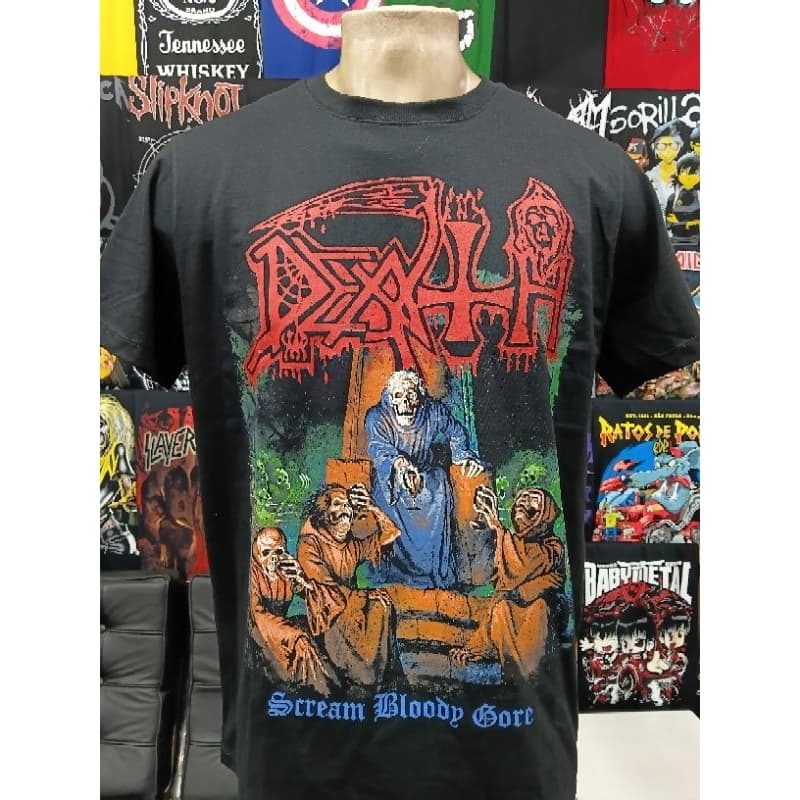 Camiseta Death - Scream Bloody Gore death metal camiseta de rock Brutal Wear