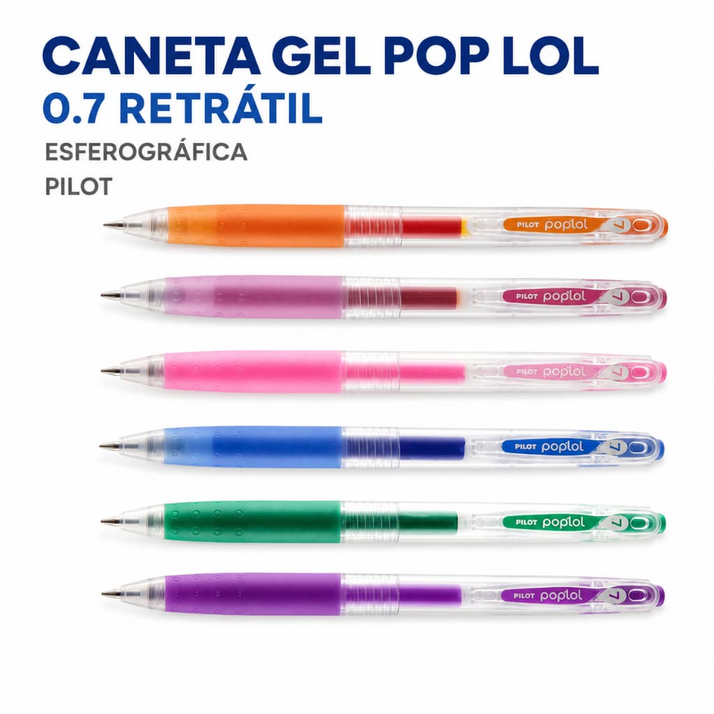 Caneta Gel Pop Lol 0.7 Esferográfica Retrátil
