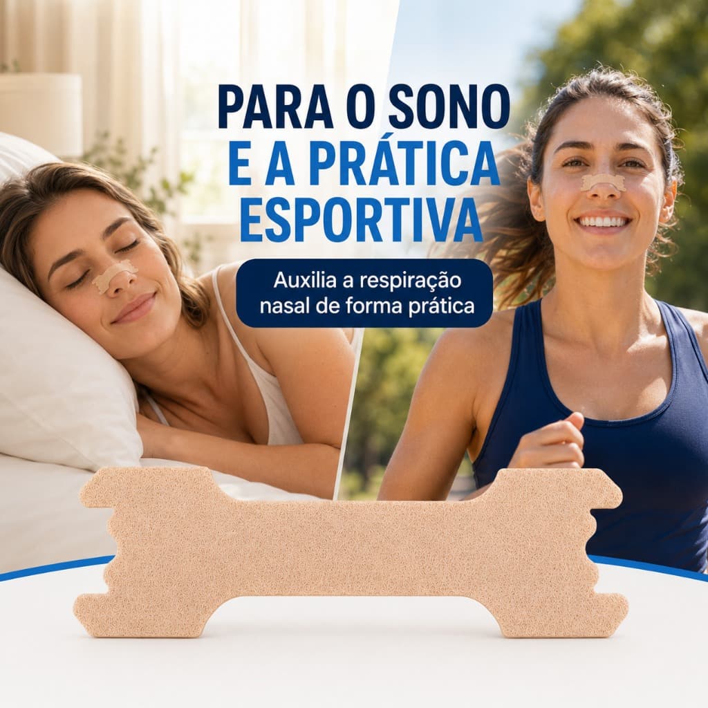 Kit 50/40/30/20/10 Unid – Tiras Nasais Antirônco com Dilatador Nasal Adesivo para o Sono a Respiração Nariz