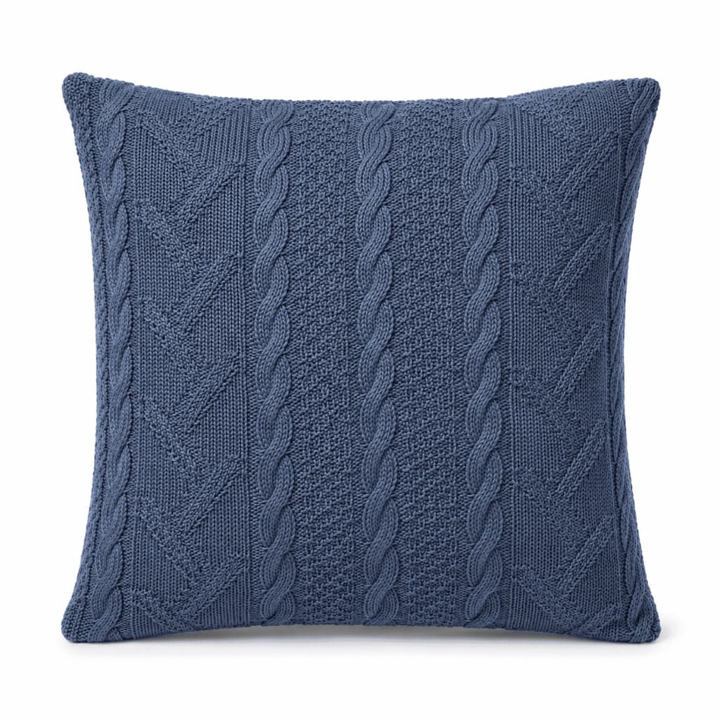 Capa de Almofada em Tricô 45x45 Premium Decorativa Macia Sofá Cama Sala Quarto Capa Tricô