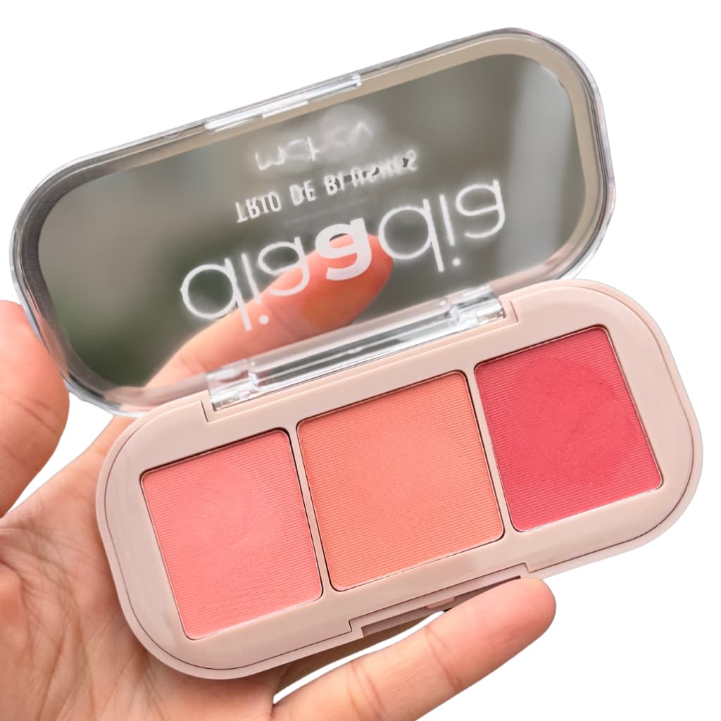 Trio De Blush Mahav 3 Cores Alta Pigmentação E Longa Duração