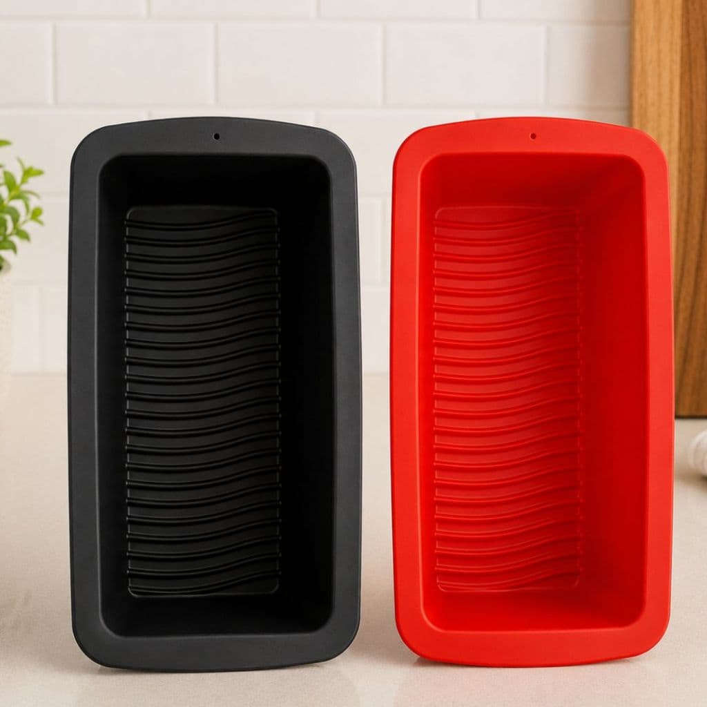 Forma De Silicone Retangular Antiaderente Para Assar Pães Bolos Caseiros Multiuso Universal
