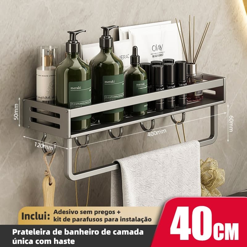 Suporte Alumínio Rack Prateleira Cozinha Porta Tempero 40cm