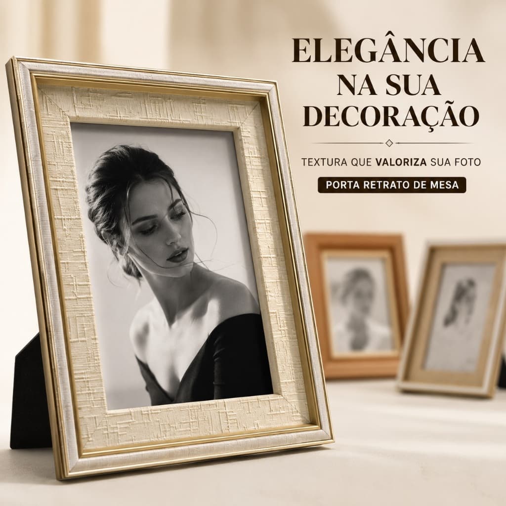 Porta Retrato Moldura para Foto Porta Retrato 10x15 de Mesa Decorativo para Sala e Quarto