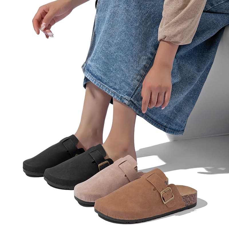 Sandália Feminina Confortável Estilo Birken 2026 Chinelo Slide Casual com Fivela Ajustável, Leve Macia para Verão