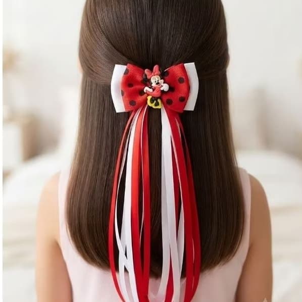 Par Laço Cruzadinho Minnie - Elegância com Strass e Conforto