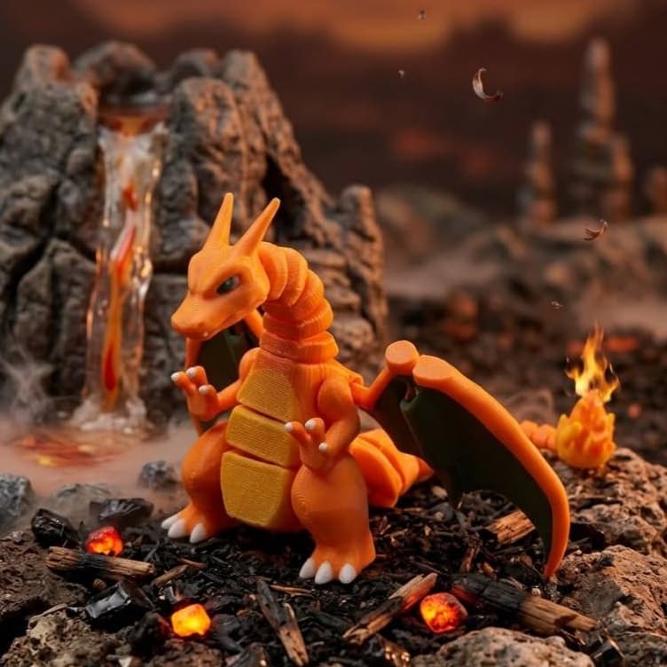 Pokemon Charmander Articulado Flexível Boneco Colecionável