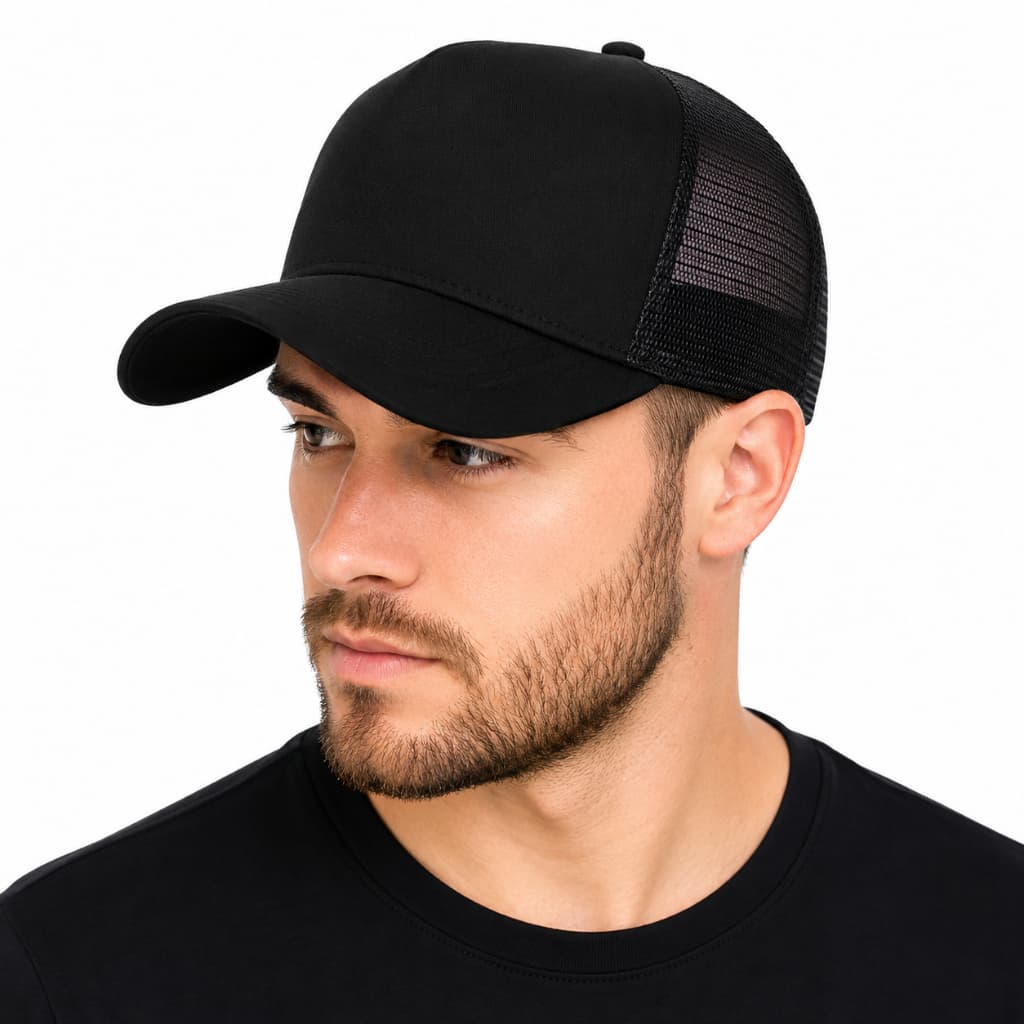 Boné Trucker Aba Curva Unissex Tela Respirável Snapback Ajustável Premium Adulto