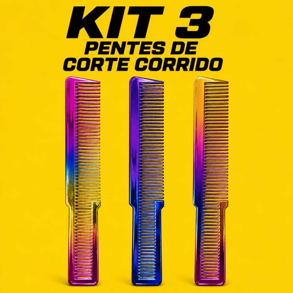 Pente de Corte de Cabelo - Durável, Antiestático e Colorido