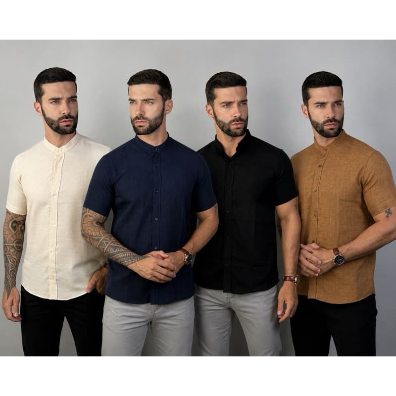 Camisa Masculina Gola Padre | Rottero | P ao GG