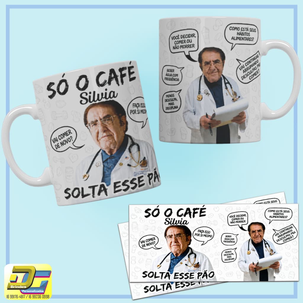 Caneca Personalizada Porcelana - MONTAMOS SUA ARTE com sua FOTO e NOME 325ml Logotipo ceramica