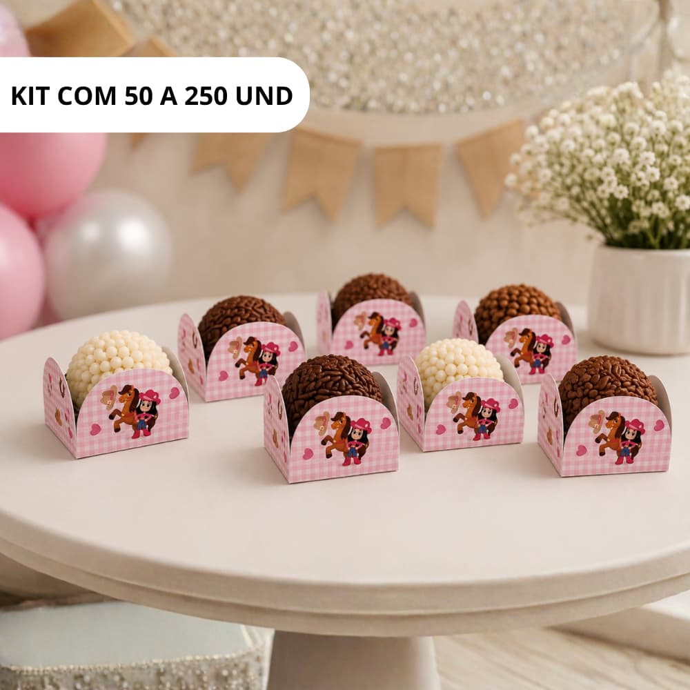 Forminha boiadeirinha ana castela Lembracinha forma de Doce Docinho Festa de Aniversário Infantil bombom