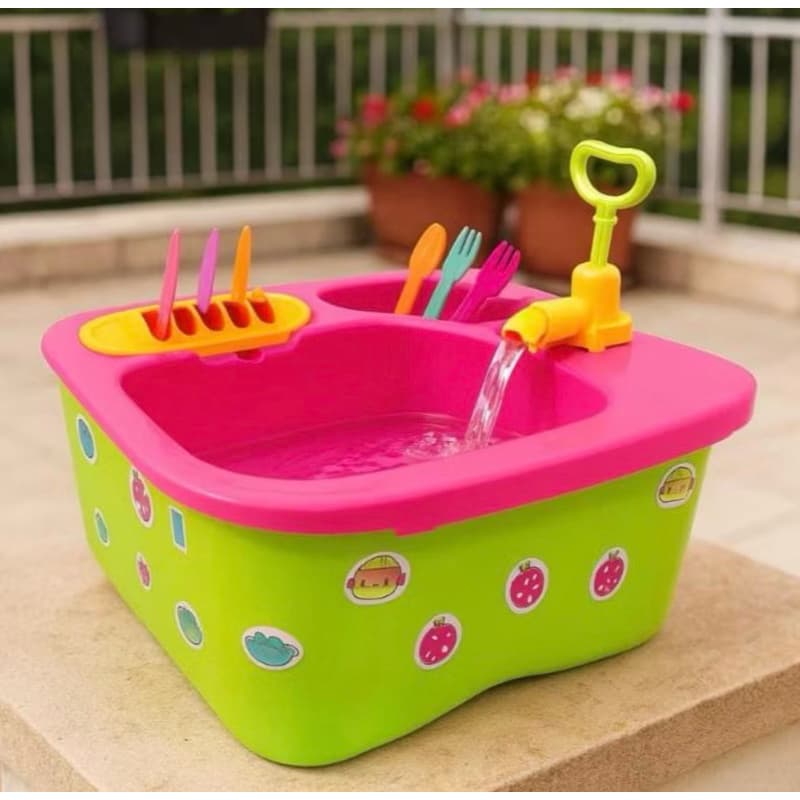 Pia Infantil Acqua Brink com Torneira que Sai Água – 22 Peças
