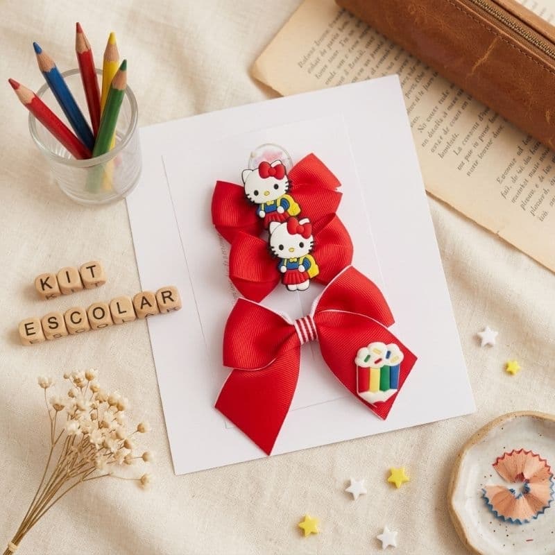 Kit escolar Kit laço escolar Laços escolares