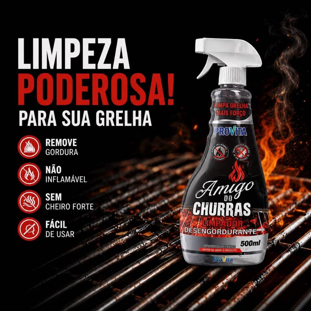 Limpa Grelha e Espetos Sem Esforço Profissional