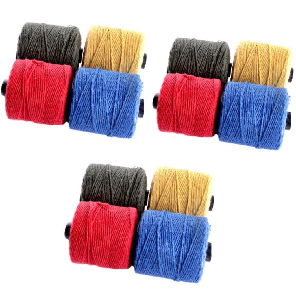 Kit 12 Rolo Barbante Algodão Colorido Artesanato 82m Cada Multicolor Valtex