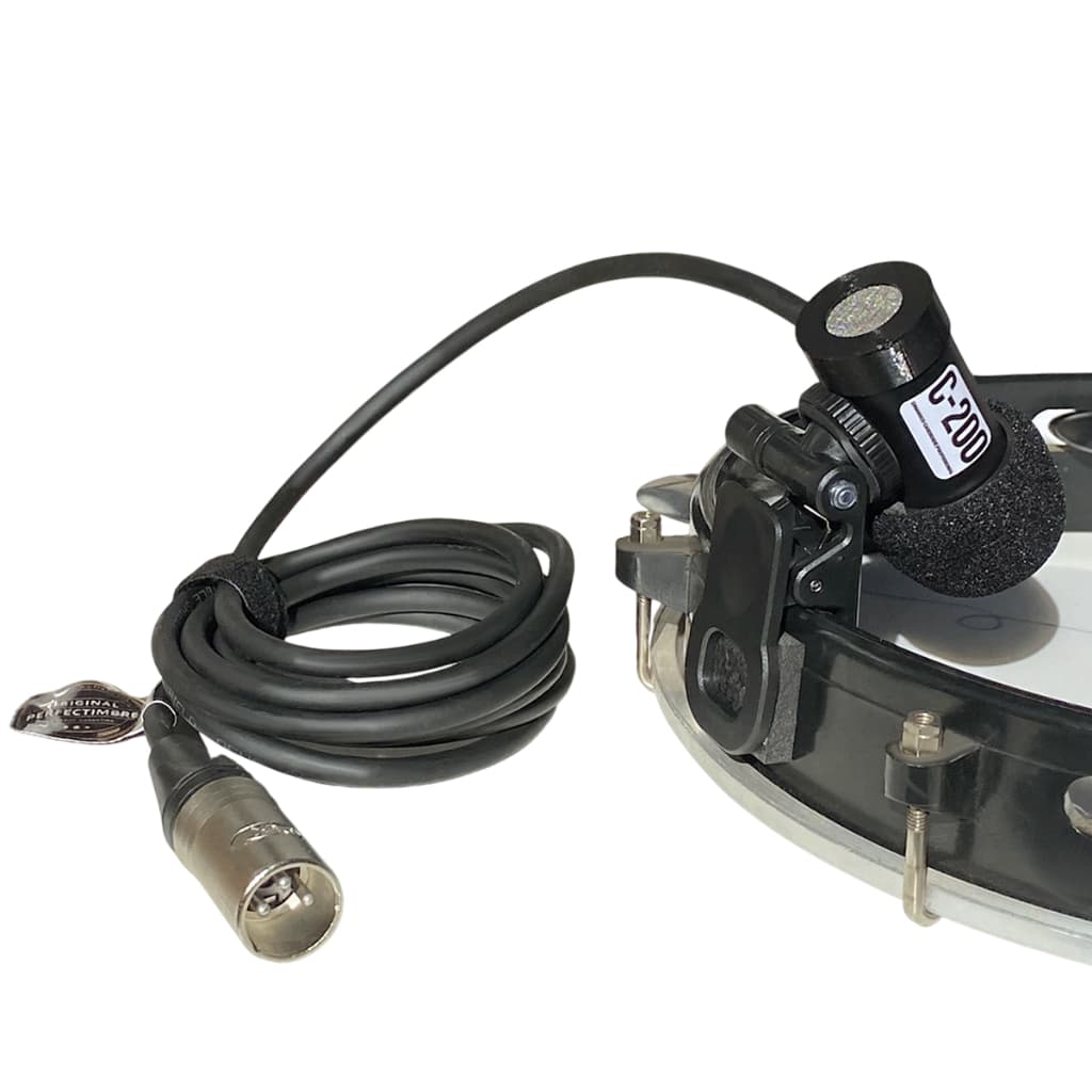 Microfone Para Percussão Pandeiro Repique De Mão Dinâmico Não Precisa Phantom Power Clamp Prendedor
