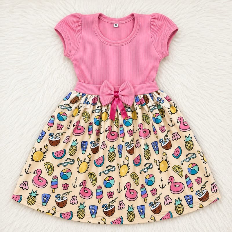 Vestido Festa Infantil Temático Pool Party
