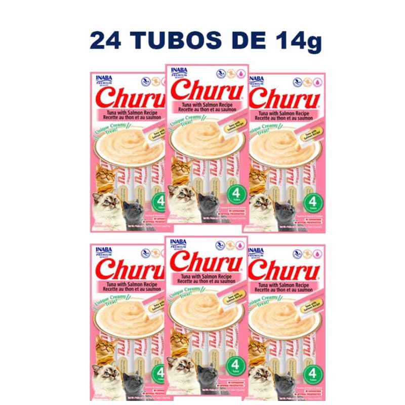 Petisco para Gatos Churu INABA 6 Cartelas totalizando 24 Tubos 14 g
