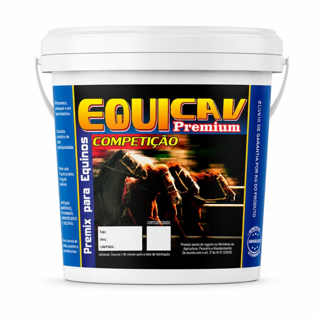 EQUICAV Premium Competição Agrocave Premix para Equinos com Creatina e Simbiótico 1kg a 5kg