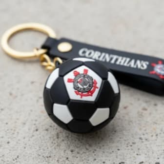 Chaveiro Time Bola Futebol 3d Presente Emborrachados Corinthians Palmeiras Sao Paulo Brasil