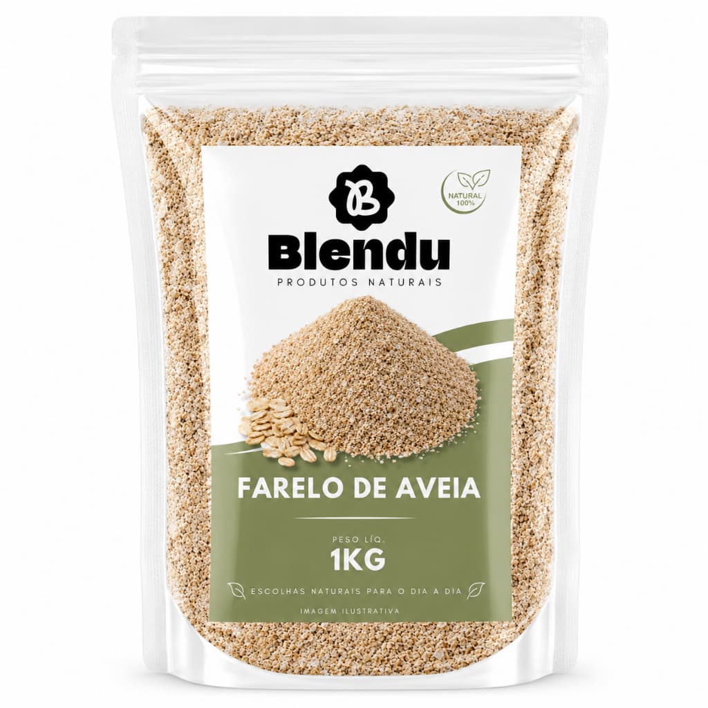 Farelo de Aveia Sem Glúten Premium Vegano 250g 500g ou 1kg