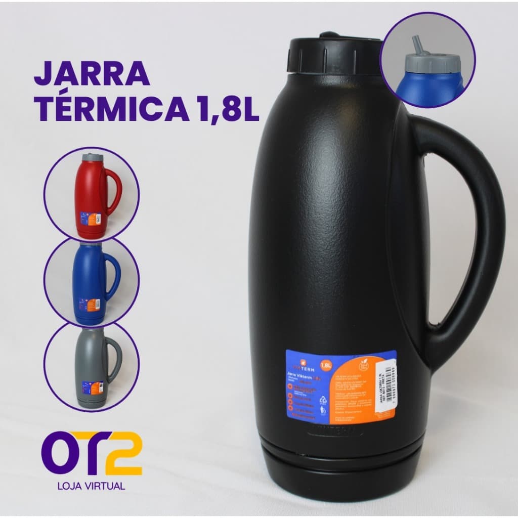 Jarra Térmica Vikterm 1,8l Água Gelada - Garrafa para Tereré  - Roça - Acampamento - Bico chimarrita