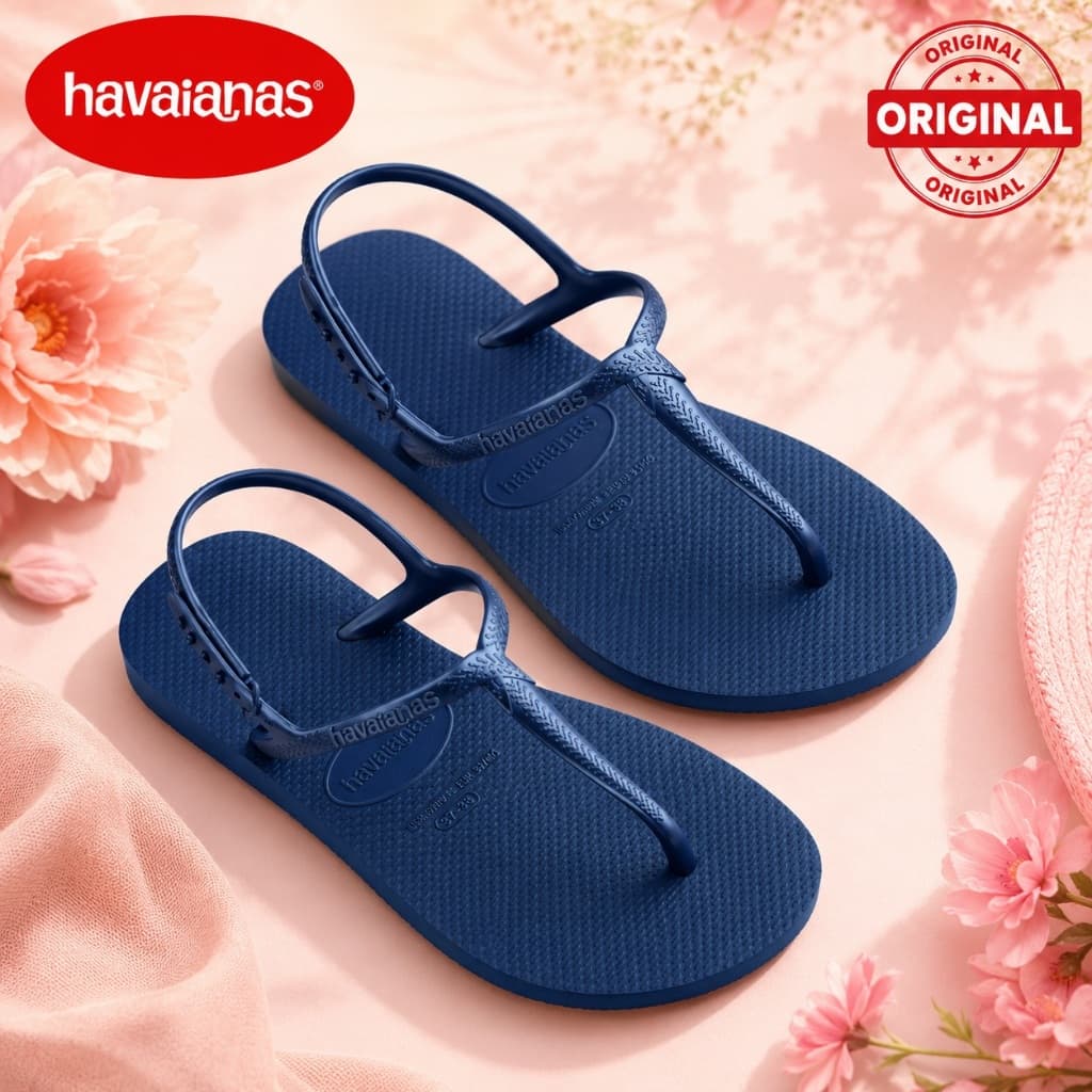 Chinelos Havaianas Feminino Original 37/38 Sandália azul Confortável Leve Casual pronta entrega