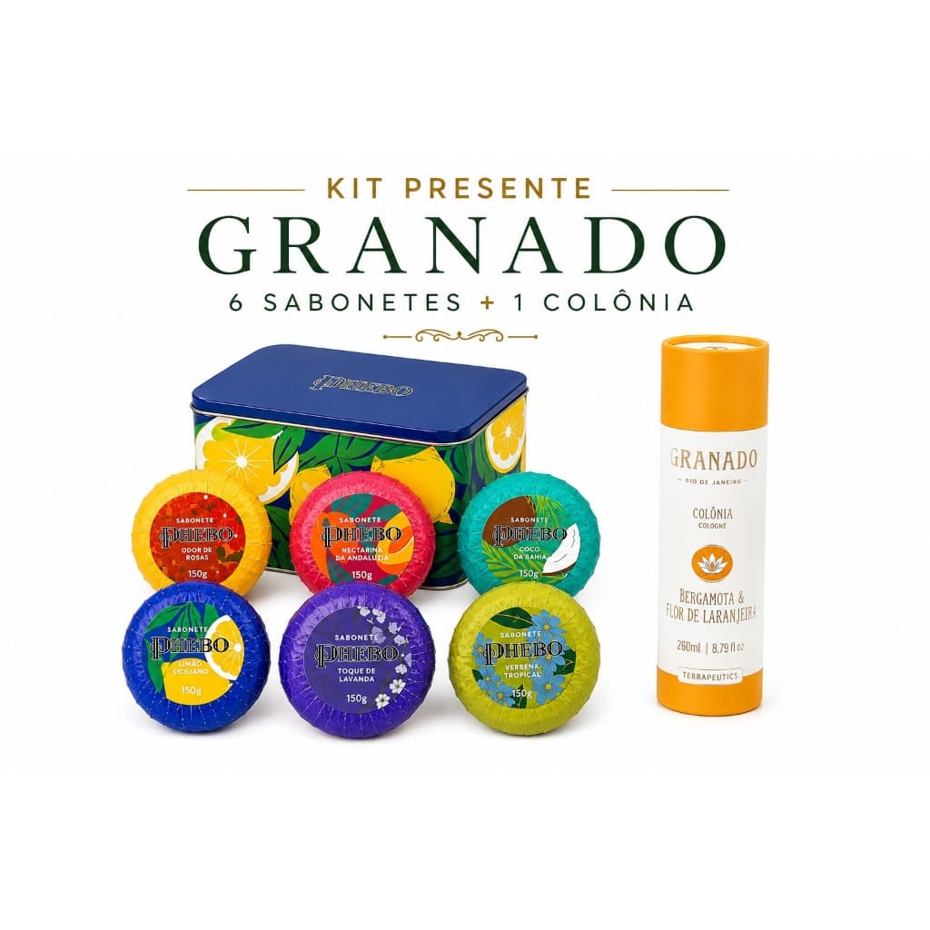 Kit Presente Granado Phebo 6 Sabonetes + Colônia 230ml