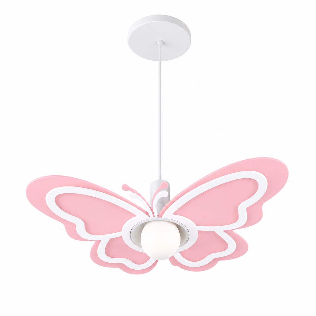 Luminaria Pendente Borboleta Infantil Ideal para Decoração Quarto Menina
