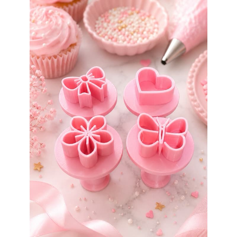 Carimbo para Brigadeiro Laço, Borboleta, Flor e Coração