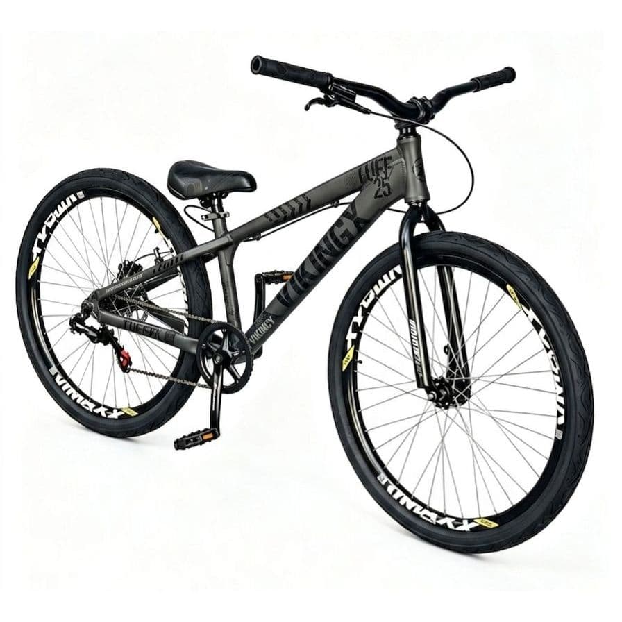 Bicicleta Aro 26 Vikingx Tuff x25 Cinza Freio Hidraulico Catraca Barulhenta + Brindes