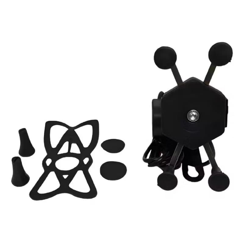 Suporte Celular Moto Garra X Com Carregador USB Turbo 5V 2.4A Universal Guidão Moto