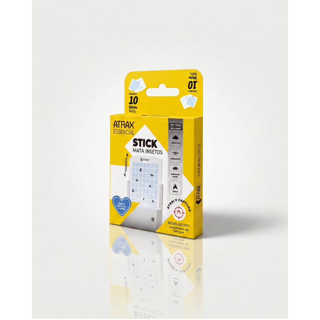 Kit 10 refil Sticks Mata Insetos Para Armadilha Atrax Essencial