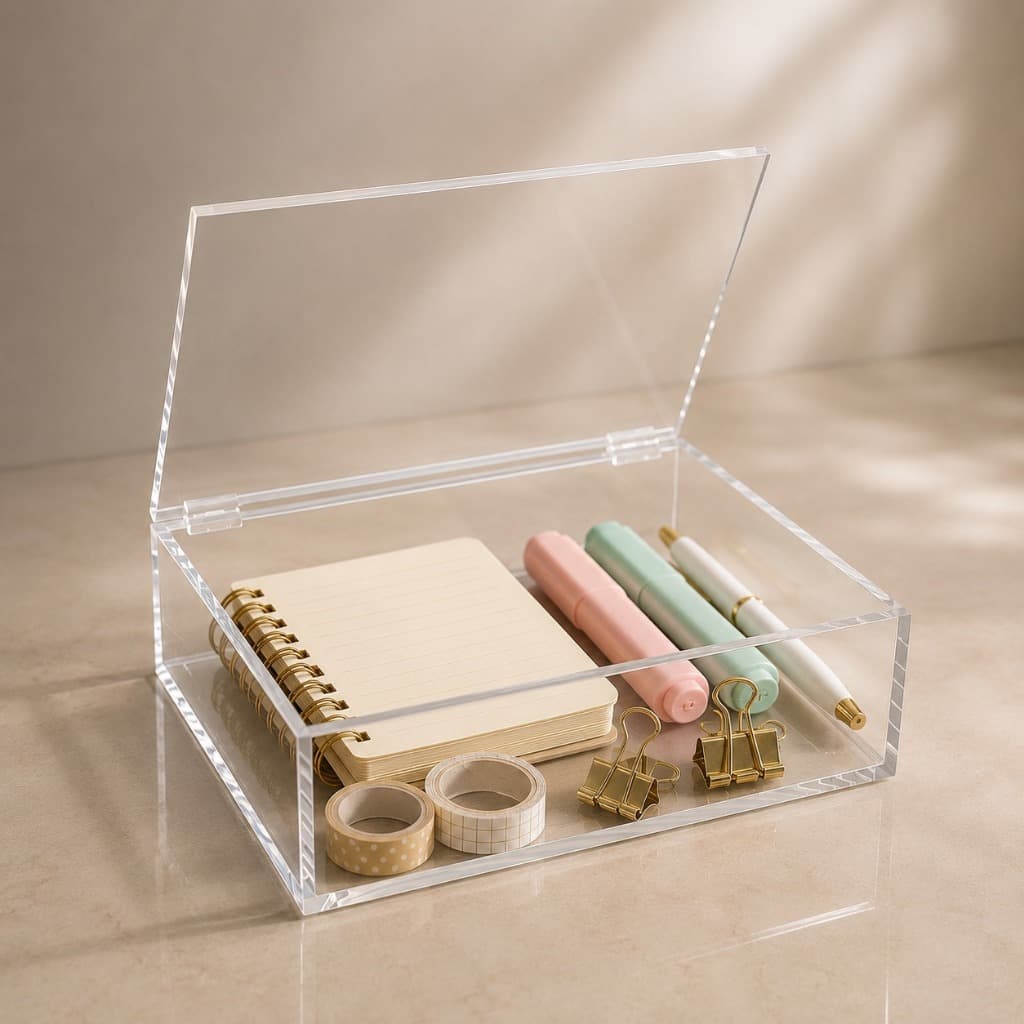 Caixa Organizadora Acrílica Transparente Multiuso 15x10x5cm