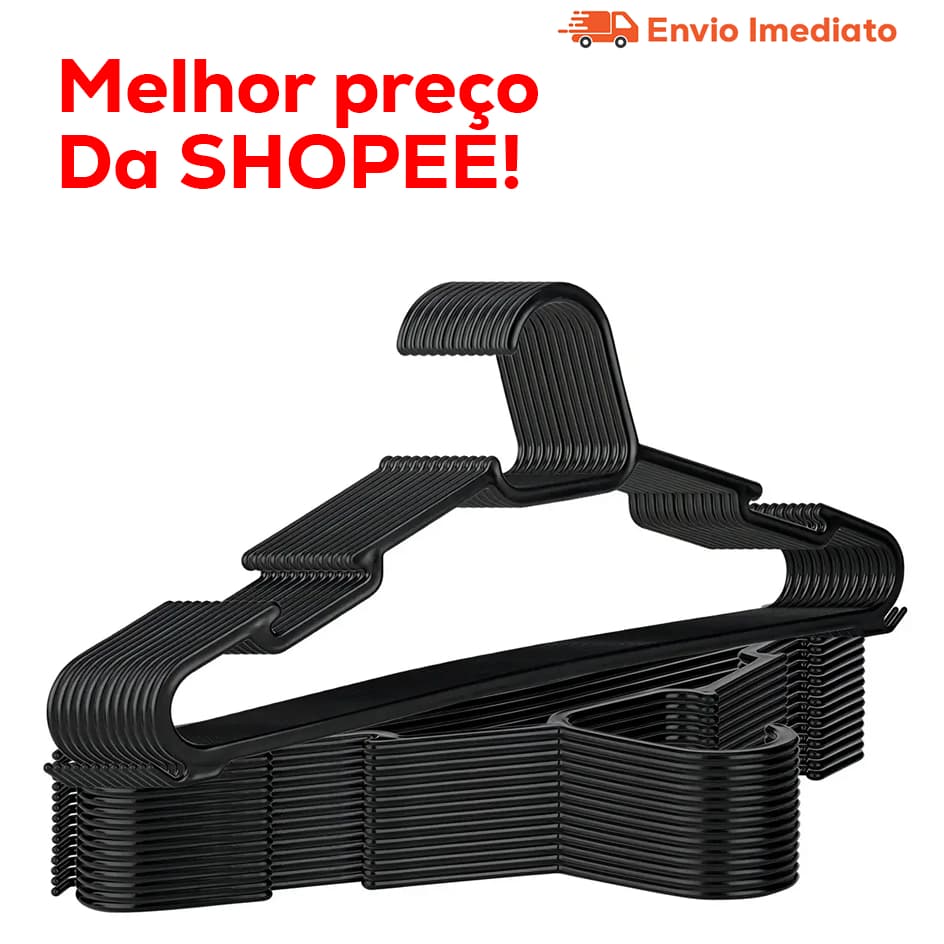 Cabide Adulto Reforçado Atacado Organizador Kit 50 ou 100 Unidades