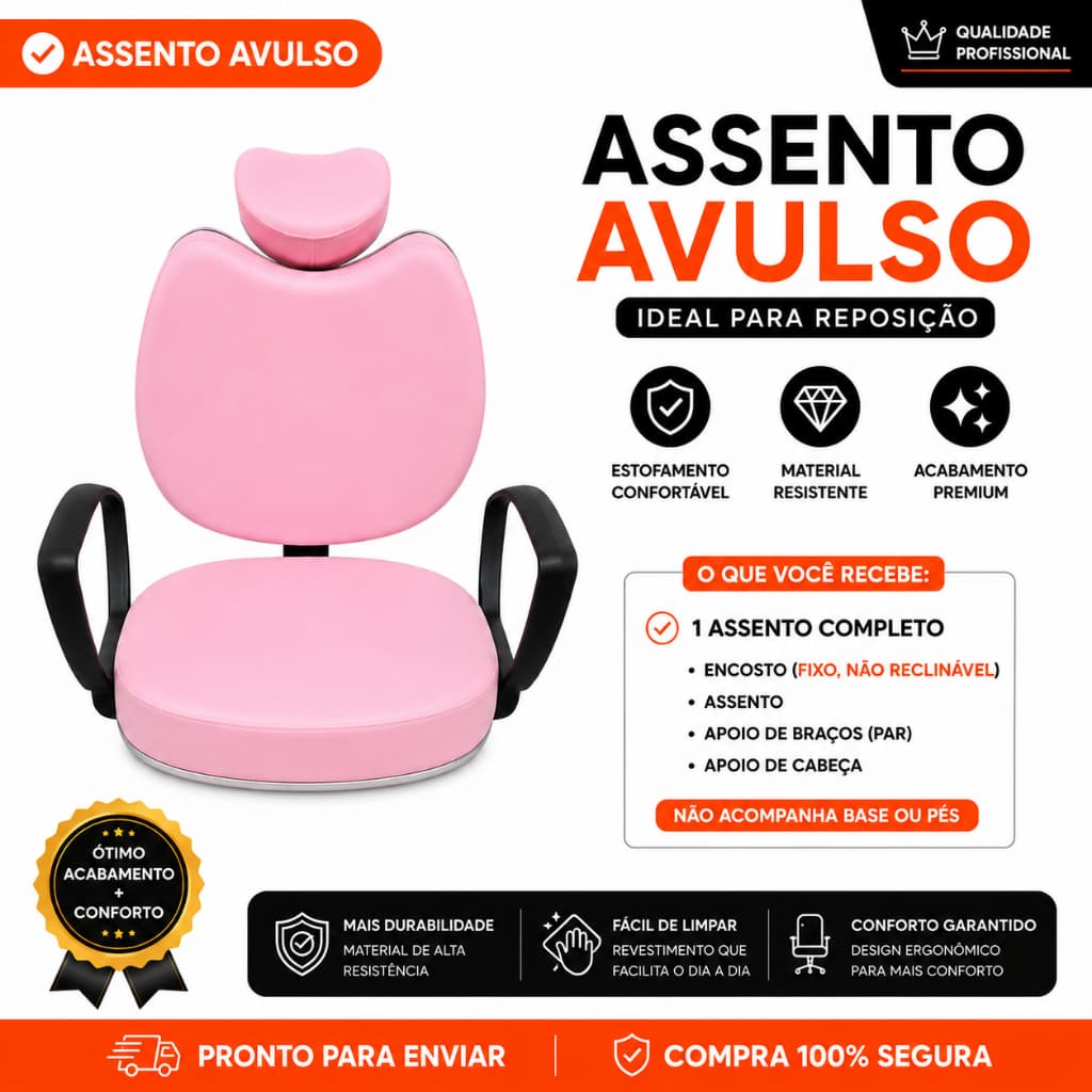 Estofado para Cadeiras de Salão de Beleza Cabeleireiro e Barbearia Renove Reforma sua Cadeira Poltrona