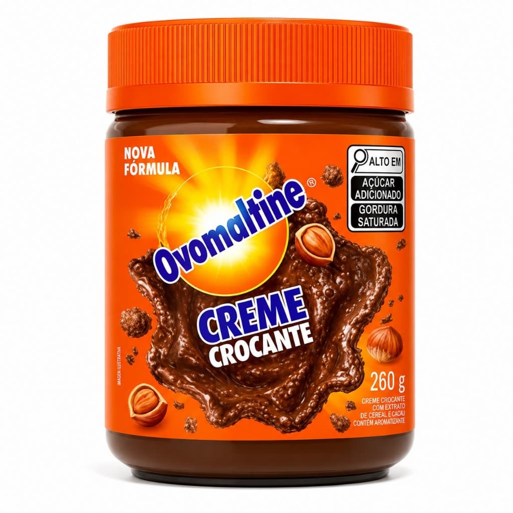 Creme de Avelã Crocante Ovomaltine 260g Original Cremoso com Cacau