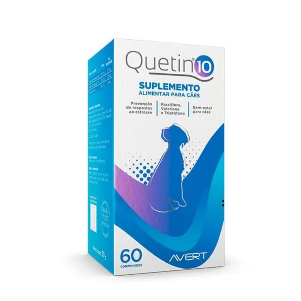Quetin 10 Suplemento Cães E Gatos 60 Comprimidos
