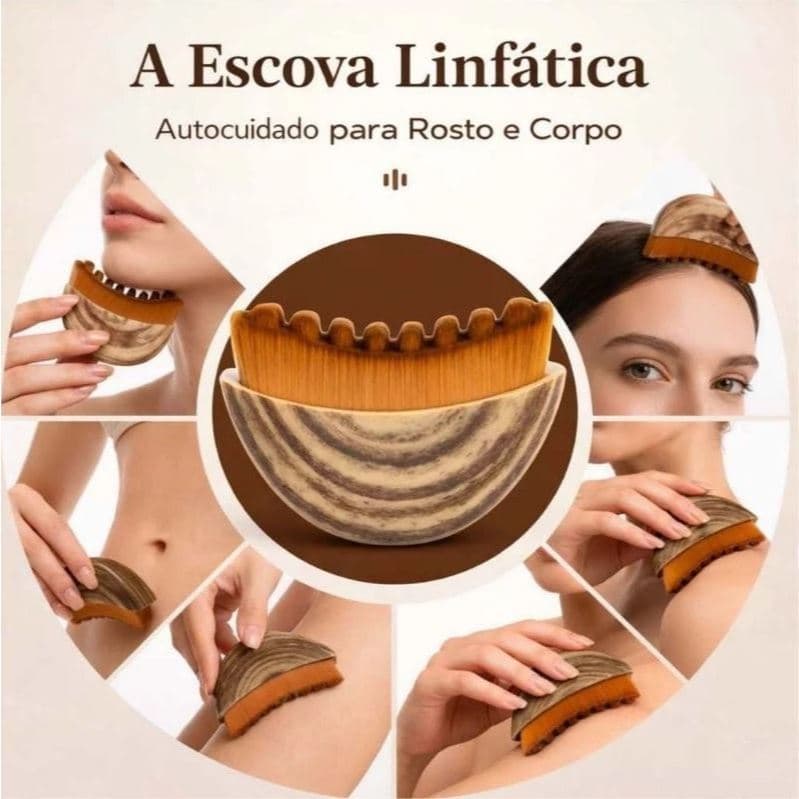 Escova Facial Drenagem Manual Com Cerdas Macias Para Contorno Do Rosto