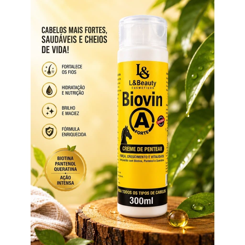 Creme de Pentear Crescimento Acelerado Biovin-A 300GR - L&BEAUTY