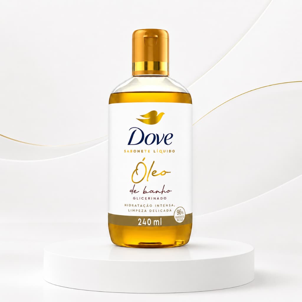 Óleo De Banho Dove Sabonete Líquido 240ml Hidratação Profunda e Toque Sedoso
