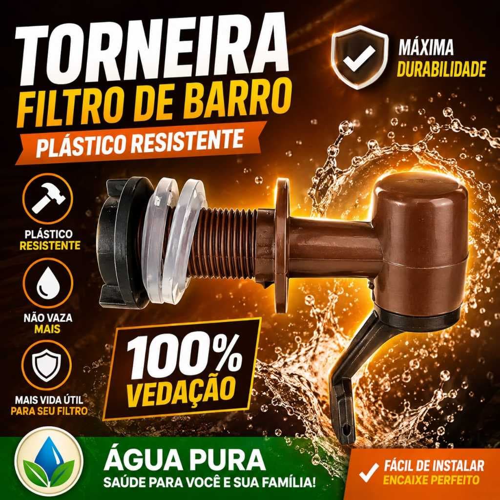 Torneira Filtro de Barro Torneira Toque Marrom Bebedouro Filtro Universal Torneira Filtro Manual