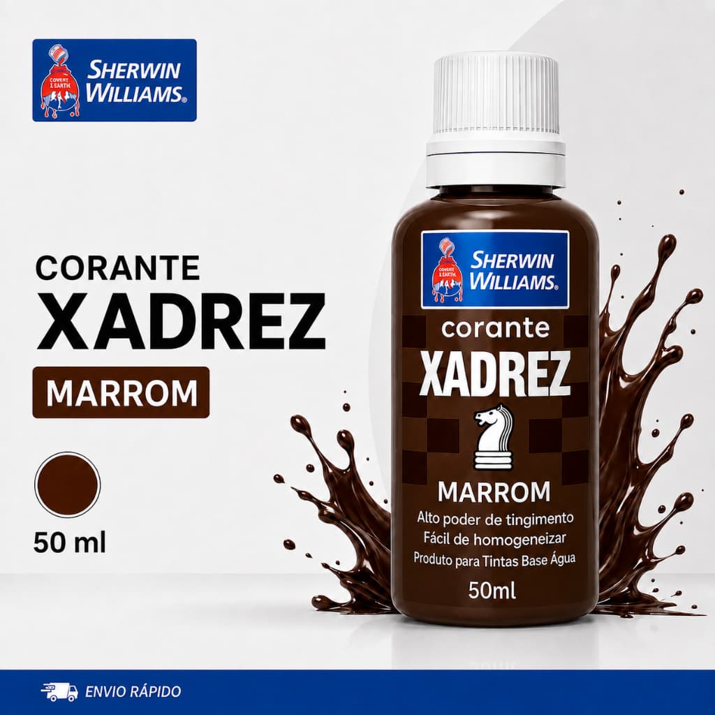 Corante Xadrez Marrom Pigmento Tinta Parede Sherwin Williams 50 ml
