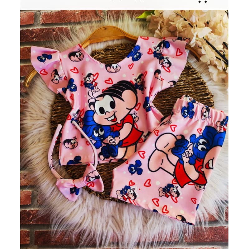 Kit Conjunto Menina Temático Tiara 3/6 anos