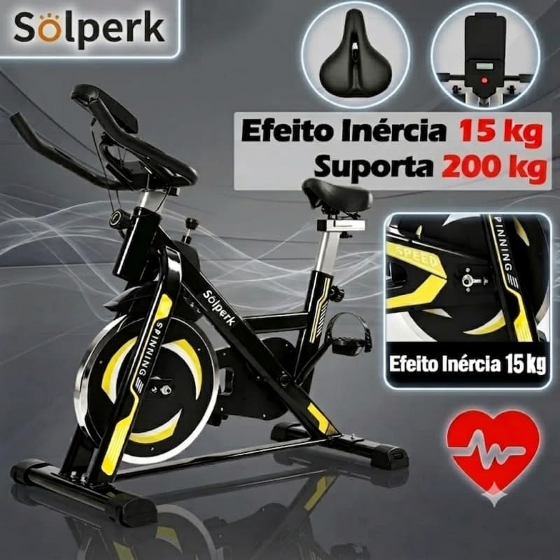 Bicicleta Ergométrica Spinning Profissional 200kg Ajustável Para Casa - Pronta Entrega