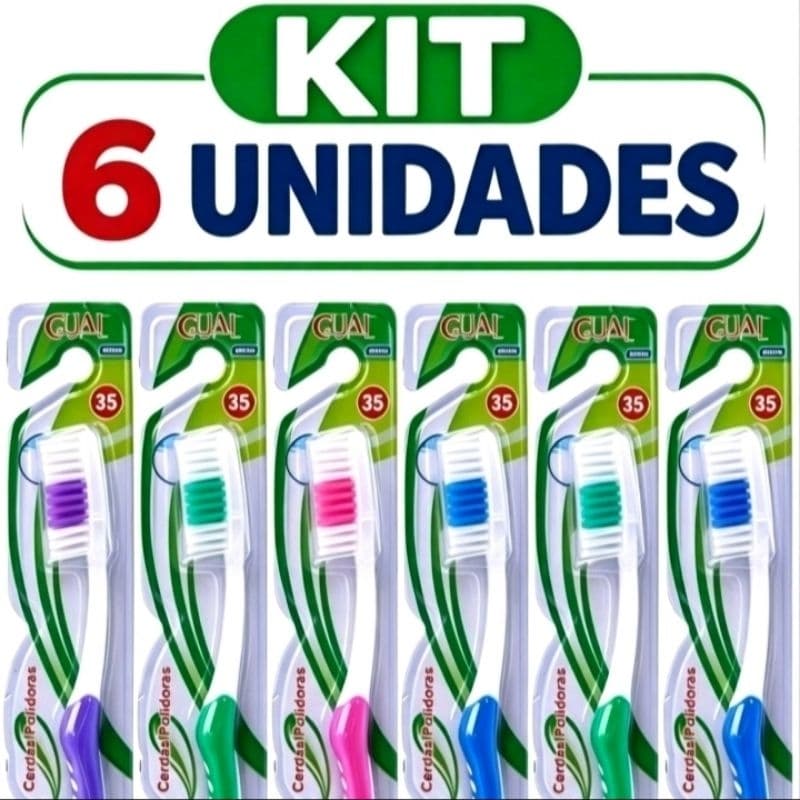 Escova de dente kit c/ 6 unidade capa protetora e limpador de lingua